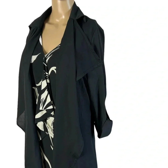 REVAMPED black cardigan,maxi ,sheer,cascading ,whimsigoth, dark romantic,witchy - Picture 10 of 15